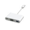 Cáp 3 in 1 chuyển đổi typeC sang VGA/ USB/ TypeC - hỗ trợ chất lượng FullHD (Xám)