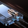 Tẩu sạc dành cho ô tô Remax RCC360 công suất 75W 1 cổng usb & 1 typec - vỏ trong suốt cyberpunk
