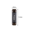 Ổ cứng di động SSD 2 đầu USB và typeC 256GB Transcend ESD310 đọc 1050MB/s ghi 990MB/s - PSD phân phối