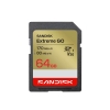 [MẪU MỚI] Thẻ nhớ Máy ảnh SDXC SanDisk Extreme GO 64GB U3 V30 đọc 170MB/s ghi 80MB/s hỗ trợ 4K UHD