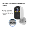 Camera sim 4G Vstarcam BG55 ngoài trời kèm tấm năng lượng mặt trời - phân giải fullHD (4 tuỳ chọn)