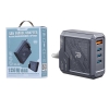 Cốc sạc 120w REMAX RP-U107 GAN 4 cổng siêu nhanh sạc được cả laptop - hỗ trợ typeC 30W / 65W / 100W và USB 22.5W (xám)