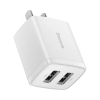 Cốc sạc 2 cổng mini Baseus CCCP10UC 10.5W Compact Charger - tích hợp chip ngắt khi quá tải (màu ngẫu nhiên)