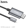 Cáp chuyển đổi HOCO UA27 LaiNing sang HDMI / HDTV hỗ trợ HD 1080P chiều dài 2M (Xám)