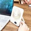 Quạt để bàn Remax RS-ZF03 pin 1200mAh thiết kế siêu mỏng có LED hiển thị cấp độ gió