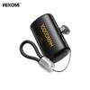 Pin dự phòng mini Wekome WP-113 10000mAh lõi pin 21700, TypeC & Lightning In/Out PD 20W, Kèm cáp sạc 2 đầu
