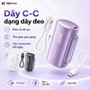 [CHỨNG NHẬN 3C / CCC] Pin Dự Phòng mini Remax WP-117 10000mAh 2 cổng TypeC PD 22.5W, Kèm cáp ngắn C to C