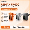 [CÓ 3C / CCC] Pin Dự Phòng sạc tường Remax FP-100 10000mAh Cổng TypeC & Lightning 20W, USB 22.5W, Chân cắm 220V - kèm cáp C to L ngắn