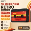 Sạc dự phòng REMAX RPP-B1 10000mah sạc nhanh typeC PD 27W USB QC 22.5W - thiết kế kiểu cassette (cam)