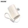 Pin dự phòng mini Wekome WP-113 10000mAh lõi pin 21700, TypeC & Lightning In/Out PD 20W, Kèm cáp sạc 2 đầu