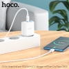 Bộ sạc nhanh Hoco C105A 2 cổng USB QC3.0 22.5W và TypeC PD 20W (Trắng)