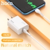Bộ sạc nhanh Hoco HK29 kèm cáp TypeC to TypeC 20W (Trắng)