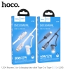 Cáp sạc và truyền dữ liệu 2in1 Hoco U134 TypeC ra TypeC 60W hoặc TypeC ra Lightning 27W dài 1.2M