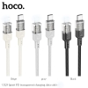 Cáp sạc nhanh Hoco U129 C to C 60W / C to LN 27W / USB-A to C 3A / USB-A to LN 2.4A, dài 1.2M (màu Random)