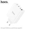 Cốc sạc nhanh 4 cổng Hoco N31 TypeC PD 100W GaN (Trắng)