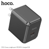 Bộ sạc Hoco CS15 chân dẹp, Type-C PD 30W kèm cáp C to C hoặc C to Lightning (Đen)