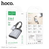 Đầu đọc thẻ nhớ SD / microSD Hoco UA25 dùng cho các dòng điện thoại, Laptop cổng TypeC / Lightning (Xám)