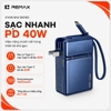 [CÓ 3C / CCC] Pin dự phòng siêu nhanh Remax FP-17 10000mAh kiêm sạc tường, Cổng & Cáp TypeC 40W, In 30W, Chân cắm AC, nhỏ gọn