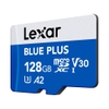 Thẻ nhớ MicroSDXC Lexar Blue Plus 128GB chuẩn A2 V30 U3 4K 170MB/s with Adapter (Xanh)