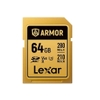Thẻ nhớ Máy Ảnh SDXC Lexar ARMOR 64GB / 128GB UHS-II U3 4K V60 Đọc 280MB/s, Ghi 210MB/s (Gold Series)