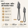 Cáp sạc nhanh 30W Remax C5 typeC to Lightning dài 20cm có truyền data - tích hợp đầu móc khóa tiện lợi