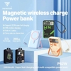 (Có 3C) Pin sạc dự phòng không dây PHANTOM P62W 20000mAh Sạc Magnetic 15W, TypeC / Lightning PD 20W, Tích hợp 2 cáp, Có giá đỡ, Tản nhiệt