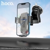 Giá đỡ điện thoại trên Xe hơi, Ô tô kiêm Sạc không dây Hoco HW3 Gắn trên Taplo, Mặt kính (Đen)