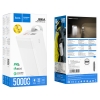 Pin dự phòng sạc nhanh Hoco J86A 50000mAh 2 cổng USB QC 3.0 22.5W và TypeC PD 20W, Có đèn Led