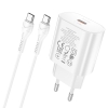 Cốc lẻ / Bộ cốc cáp sạc Hoco N22 TypeC to TypeC PD 25W, QC3.0 (Trắng)