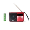 [KHÔNG THẺ HOẶC CÓ THẺ] Loa đài FM bluetooth BKK KK50BT có khe thẻ nhớ/ USB/ Tai nghe/ Đèn pin - pin sạc 18650 (ĐỎ)