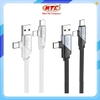 Cáp sạc nhanh 4 đầu Hoco U119 TypeC to TypeC 60W / TypeC to LN 27W / USB-A to TypeC 15W, dài 1.2M