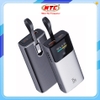 Pin sạc dự phòng mini PHANTOM P55 10000mAh lõi pin 21700, Cáp TypeC và Cổng TypeC In/Out PD 35W, USB-A QC 22.5W (Xám)