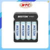 Bộ Box sạc nhanh kèm 4 pin AA 1.5V Li-ion Beston M7031 2200mWh / 1460mAh, Đèn báo thông minh