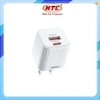 Cốc sạc nhanh 2 cổng Remax RP-U2 USB QC3.0 18W và TypeC PD 20W, Chân dẹt (Trắng)