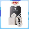 Bộ sạc nhanh Phantom PT5 TypeC to Lightning PD 20W, công nghệ GaN, Cáp dù dài 1M (Trắng)