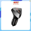 Cốc sạc ô tô / xe hơi Remax RCC232 hỗ trợ 2 cổng USB và TypeC max 45W (Đen)