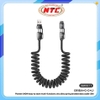 Cáp sạc lò xo đa năng 2in2 Remax CB12 Công suất 240W dài 1.5M (Đen)