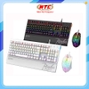 Combo Bàn phím Cơ led đa màu và Chuột Gaming Deiog M115 Full size 104 phím, Antighost 19 phím, Chống nước IP68