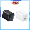 Cốc sạc nhanh 2 cổng Anker A2331 Chân gập, cổng TypeC và USB-A PowerIQ 3.0 33W