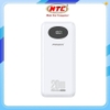 Pin dự phòng Pisen TS-D342A 10.000mAh TypeC PD 20W, USB-A QC 18W, Kèm 4 cáp sạc, Màn hình LCD (Trắng)