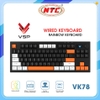 Bàn phím Gaming có dây VSP VK78 84 phím, núm điều chỉnh âm lượng, hỗ trợ Anti-ghosting 19 phím (Đen)