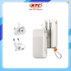 Pin dự phòng REMAX RPP-E5 10000mAh Sạc nhanh 20W và 22.5W, Kèm 2 cáp sạc, Chân cắm AC chuẩn US + EU + UK (Trắng)