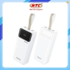 Pin dự phòng Wekome WP-73 30000mAh PD TypeC 20W và QC3.0 22.5W, màn hình LCD báo pin (Trắng)