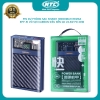 Pin dự phòng sạc nhanh mini Remax RPP-551 10000mah trong suốt vân sợi carbon - hỗ trợ QC 22.5W và PD 20W (xanh)