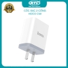 Cốc sạc 2 cổng Hoco C50 max 2.1A tự điều chỉnh điện áp (Trắng)