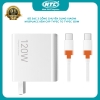 Bộ sạc 120W Xiaomi kèm cáp C to C MI13PUACC Gan 3 cổng sạc nhanh typec 120W / typec 45W / USB 25W - hàng linh kiện (trắng)