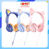 Tai nghe chụp tai có dây Hoco W36 Cat ear kết nối jack 3.5mm, mút đệm chống ồn, giảm đau tai, có Mic