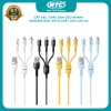 Cáp sạc nhanh 65W 3 đầu Wekome WDC-07th sạc tất cả dòng andoird / iphone / máy tính bảng - dây cao su đàn hồi (4 màu)