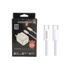 Bộ sạc nhanh Pisen QUICK TS-C175 TypeC to Lightning / TypeC to TypeC 30W hỗ trợ PD3.0 / QC3.0 / FCP / ACP/ Protocol (Trắng)