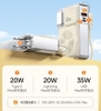 Pin dự phòng Không dây Remax CP-16 10000mAh Wireless 15W, TypeC và iPh PD 35W, USB-A 22.5W, Có phích cắm AC (Trắng)